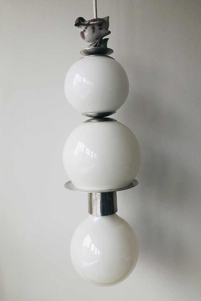 UPCYCLING LIGHT DELUXE ~ L140 ~ White and round